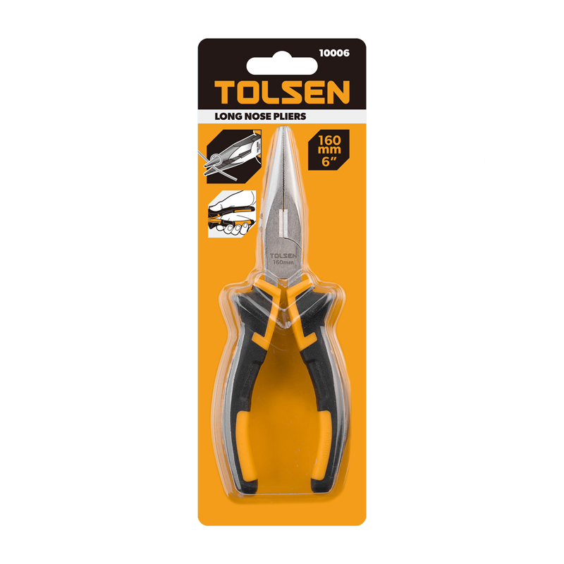 Plier Long Nose 160mm TOLSEN - Durable and Versatile Long Nose Pliers