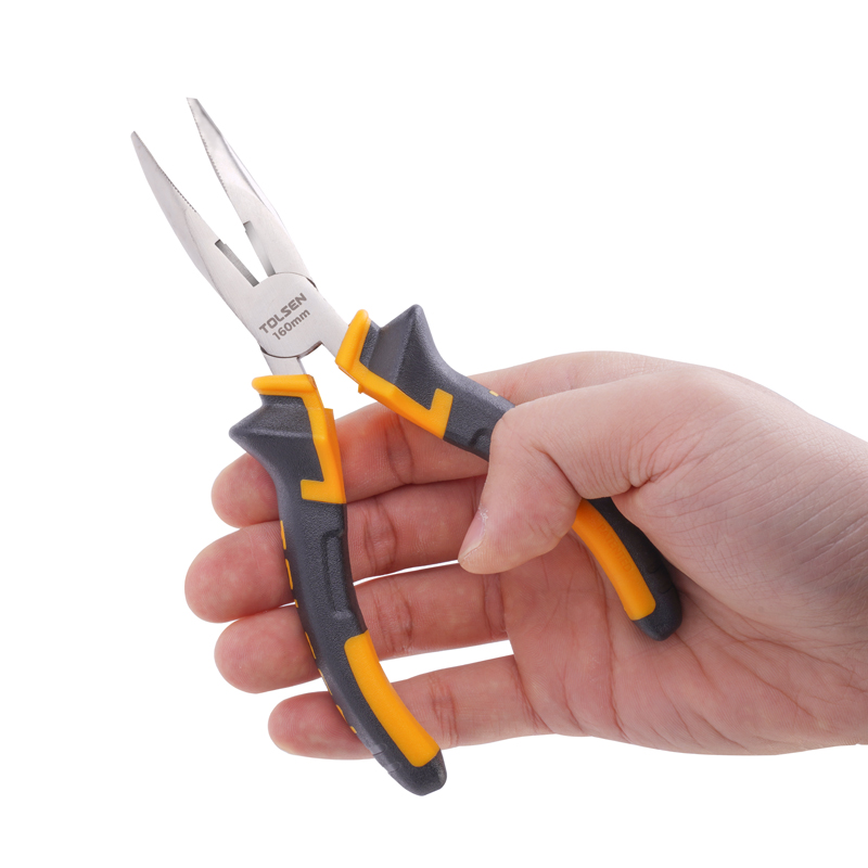 Bent Nose Pliers TOL10008 - Precision Pliers with 45° Bent Nose