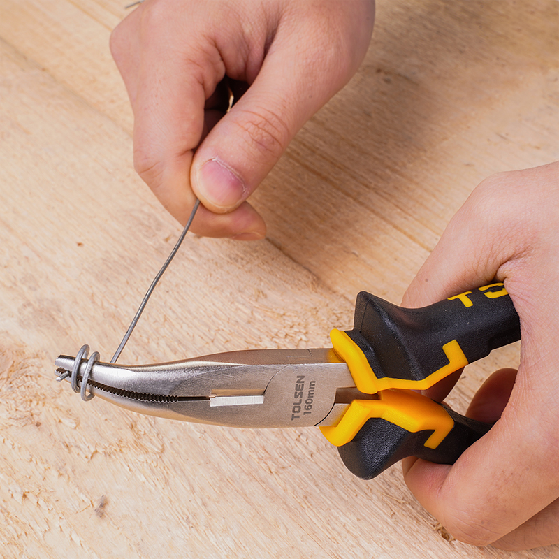 Bent Nose Pliers TOL10008 - Precision Pliers with 45° Bent Nose