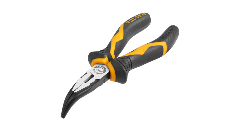 Tolsen 160mm Bent Nose Pliers GRIPPro Series – Industrial Hand Tool with Two-Component Handle