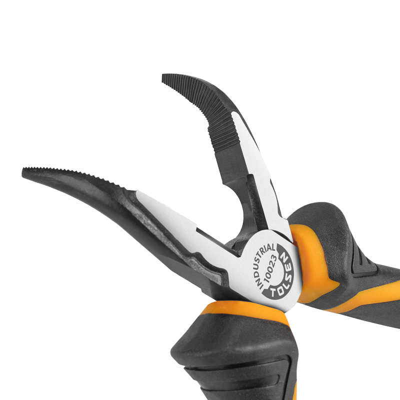 Tolsen 160mm Bent Nose Pliers GRIPPro Series – Industrial Hand Tool with Two-Component Handle