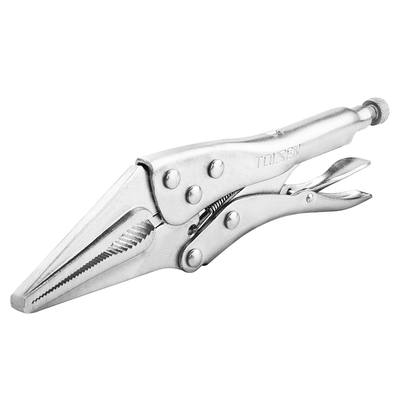 TOL10052 Plier Locking Long Nose 225mm TOLSEN - Durable and Versatile Long Nose Locking Pliers