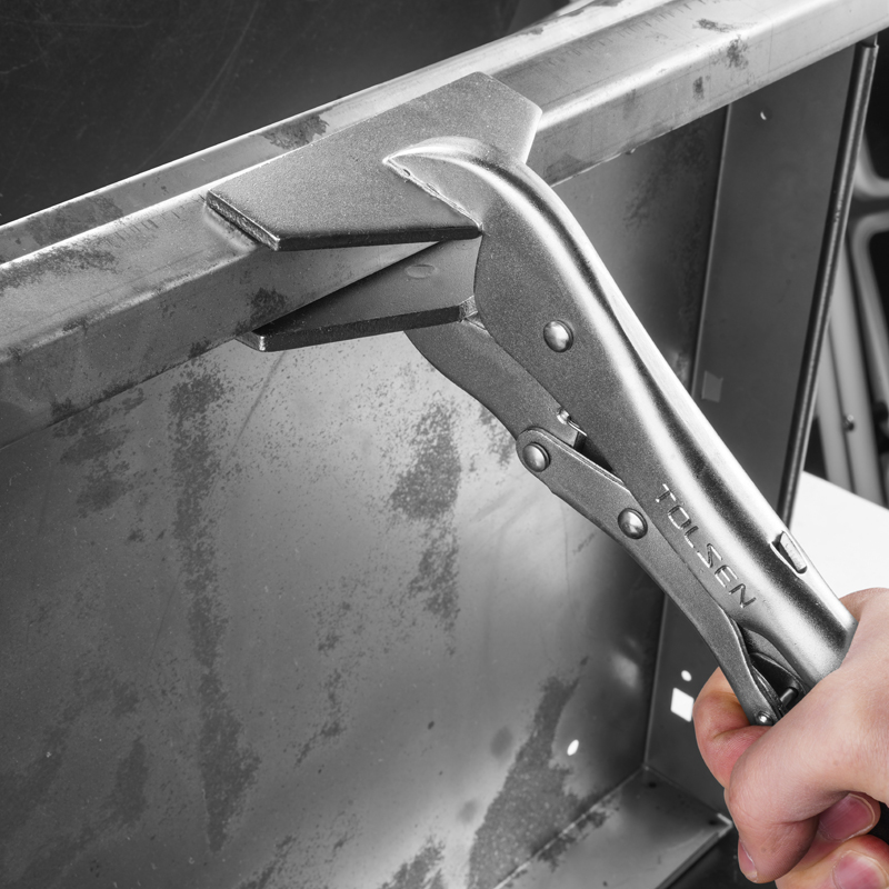 TOL10055 Plier Locking Sheet Metal 250mm TOLSEN - Durable and Versatile Sheet Metal Locking Pliers