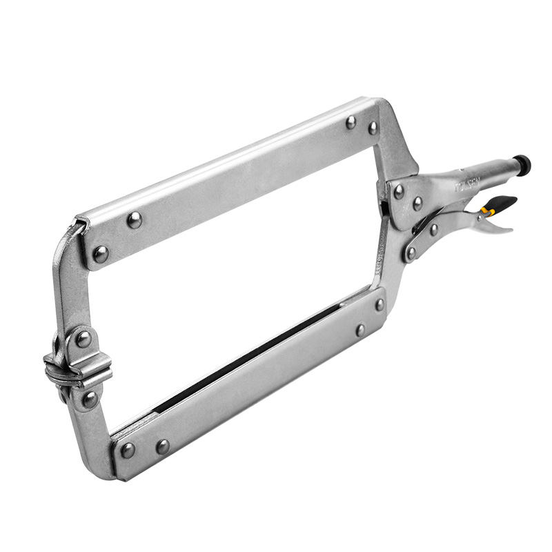 Tolsen Locking Clamp with Swivel Pads 440mm TOL10058 – Nickel-Plated Industrial Hand Tool
