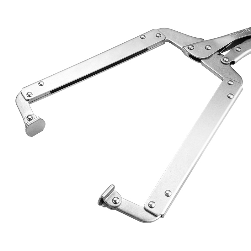Tolsen Locking Clamp with Swivel Pads 440mm TOL10058 – Nickel-Plated Industrial Hand Tool