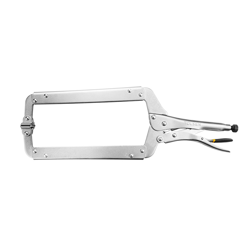 Tolsen Locking Clamp with Swivel Pads 440mm TOL10058 – Nickel-Plated Industrial Hand Tool