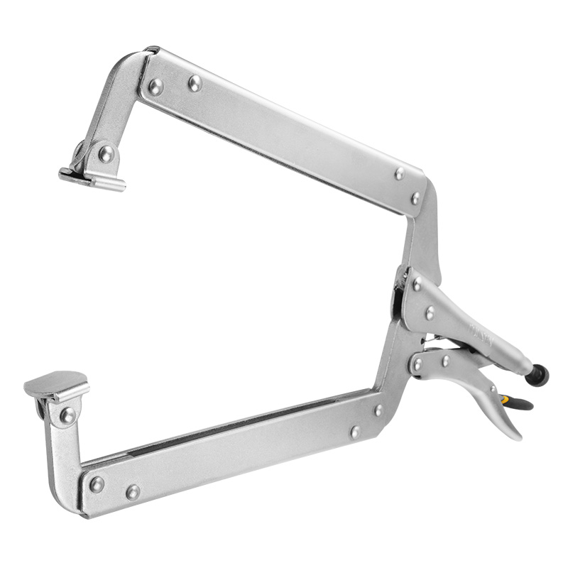 Tolsen Locking Clamp with Swivel Pads 440mm TOL10058 – Nickel-Plated Industrial Hand Tool