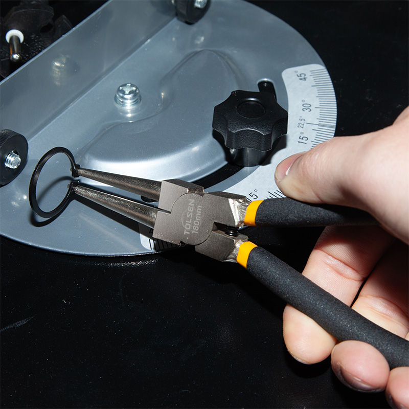 Tolsen Internal Circlip Pliers Straight 180mm TOL10077 – Nickel-Plated Industrial Hand Tool