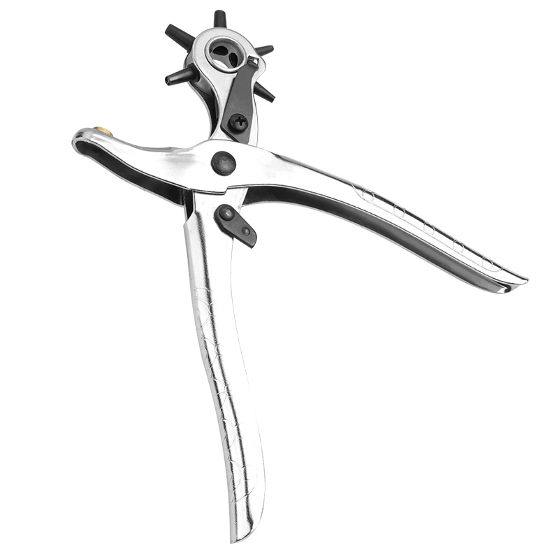 Tolsen Revolving Punch Pliers 220mm TOL10101 – Chrome-Plated Leather Hole Punch Tool