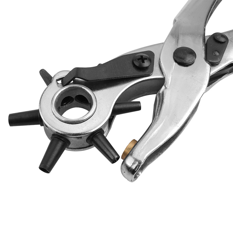 Tolsen Revolving Punch Pliers 220mm TOL10101 – Chrome-Plated Leather Hole Punch Tool