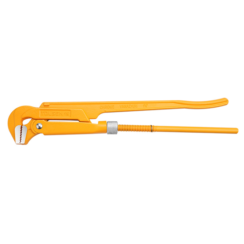 Tolsen 90° Bent Nose Pipe Wrench - Durable and Versatile Industrial Tool