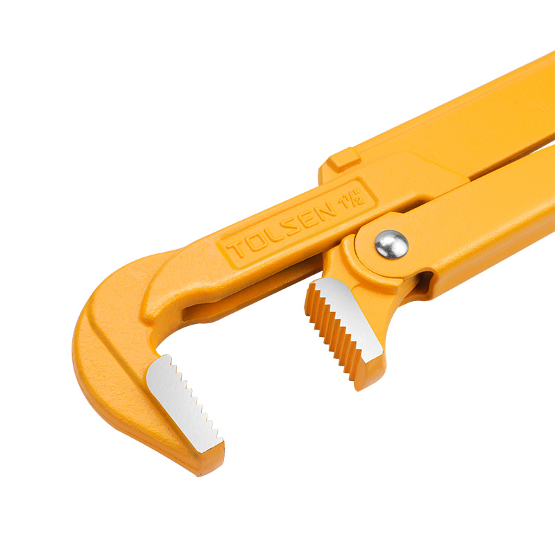 Tolsen 90° Bent Nose Pipe Wrench - Durable and Versatile Industrial Tool