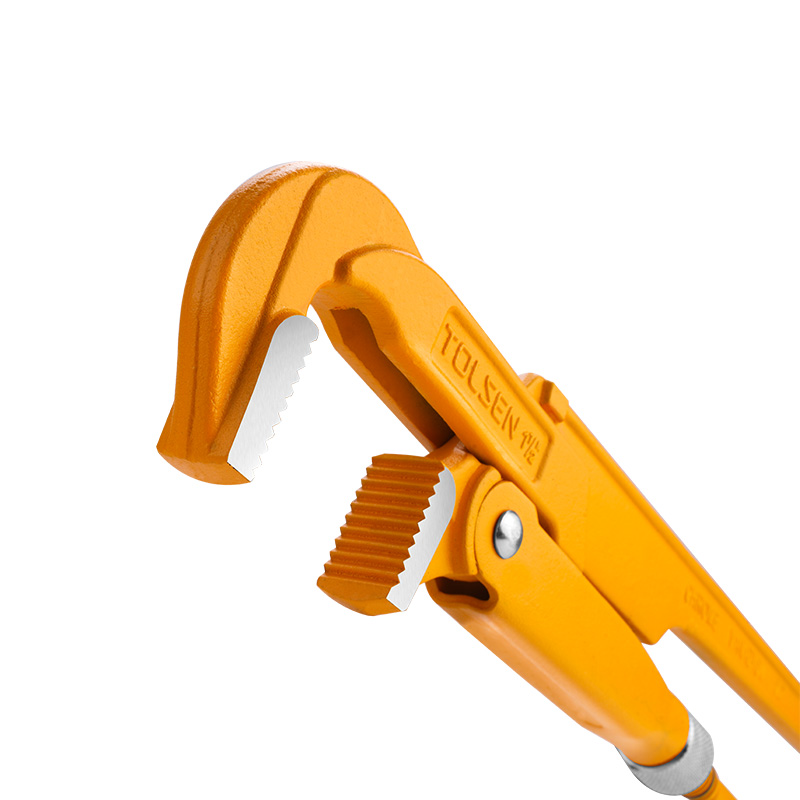 Tolsen 90° Bent Nose Pipe Wrench - Durable and Versatile Industrial Tool