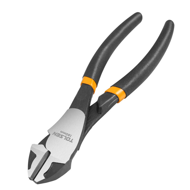 Tolsen High Leverage Diagonal Cutting Pliers - 180mm, Black Finish