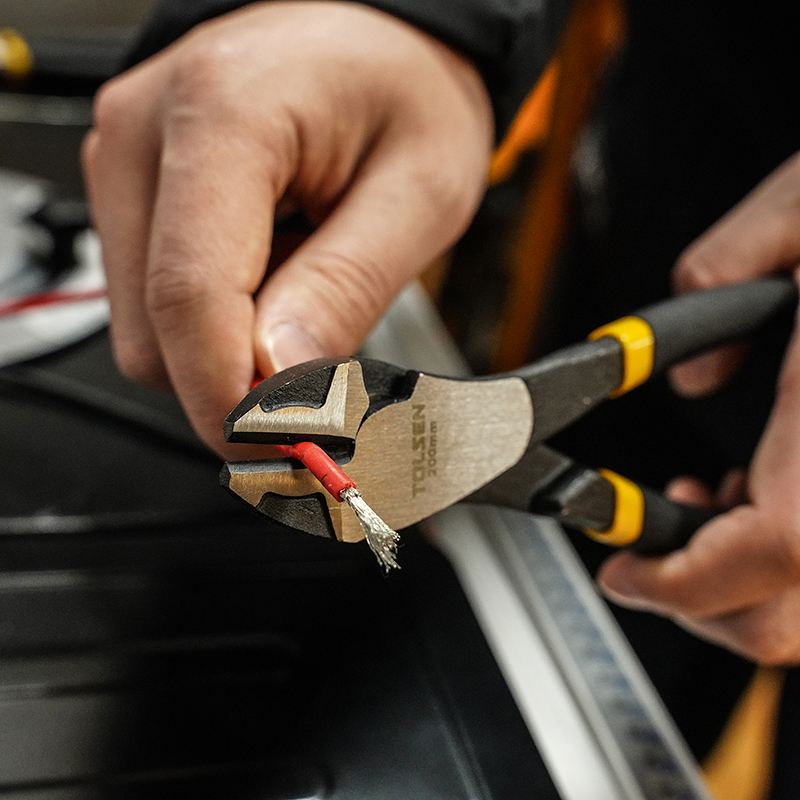 Tolsen High Leverage Diagonal Cutting Pliers - 180mm, Black Finish