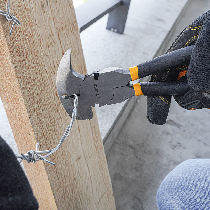 Tolsen Fencing Pliers with Hammer Head - 250mm, Multifunctional Tool
