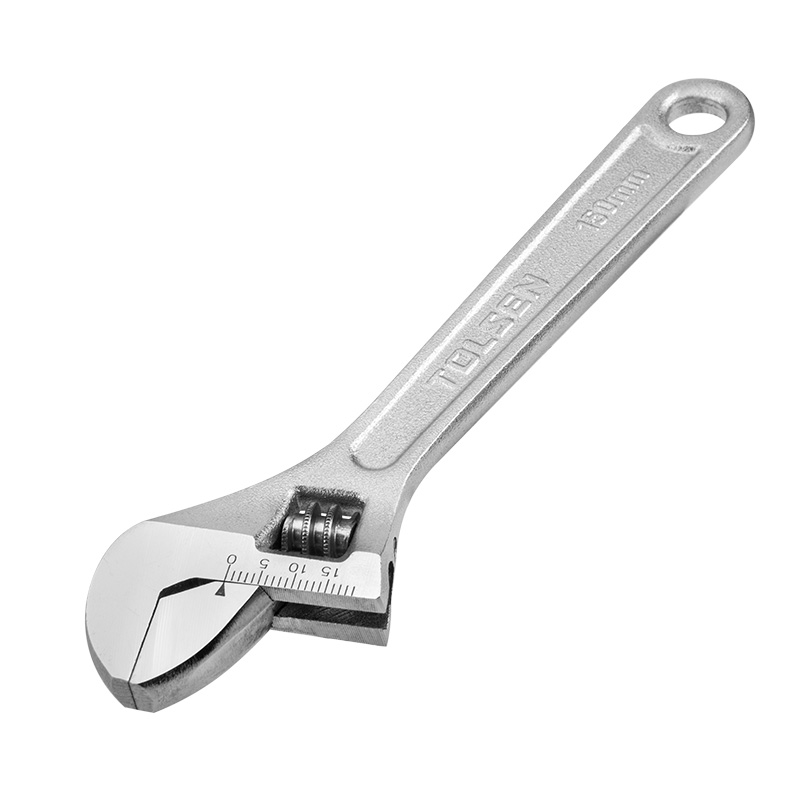 Tolsen Adjustable Wrench 150mm TOL15001 – Chrome Finish Drop-Forged Hand Tool