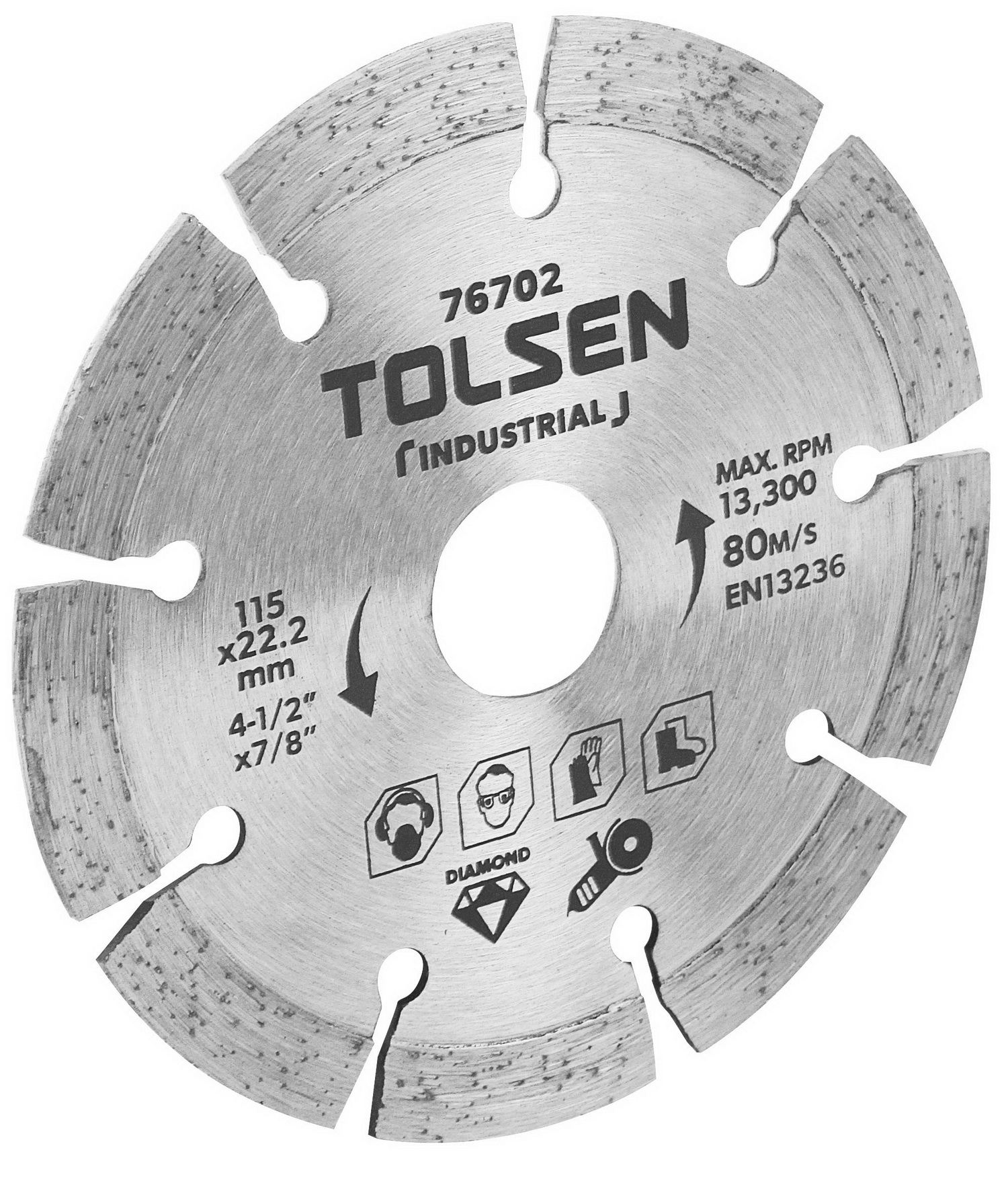 Diamond Blade 115mm Seg Indust. TOLSEN - Image 2