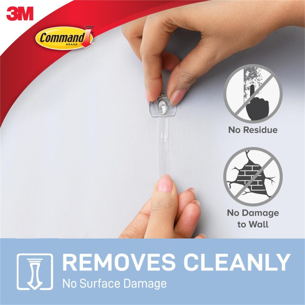 Command™ Mini Clear Hooks with Clear Strips MT17006CLR