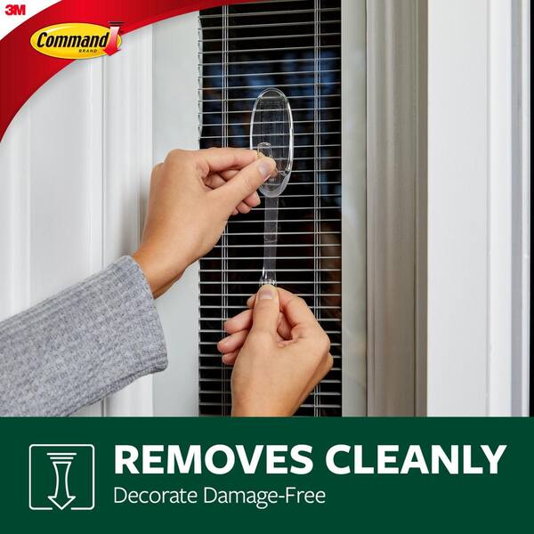 Command™ Medium Clear Hooks with Clear Strips MT17091CLR