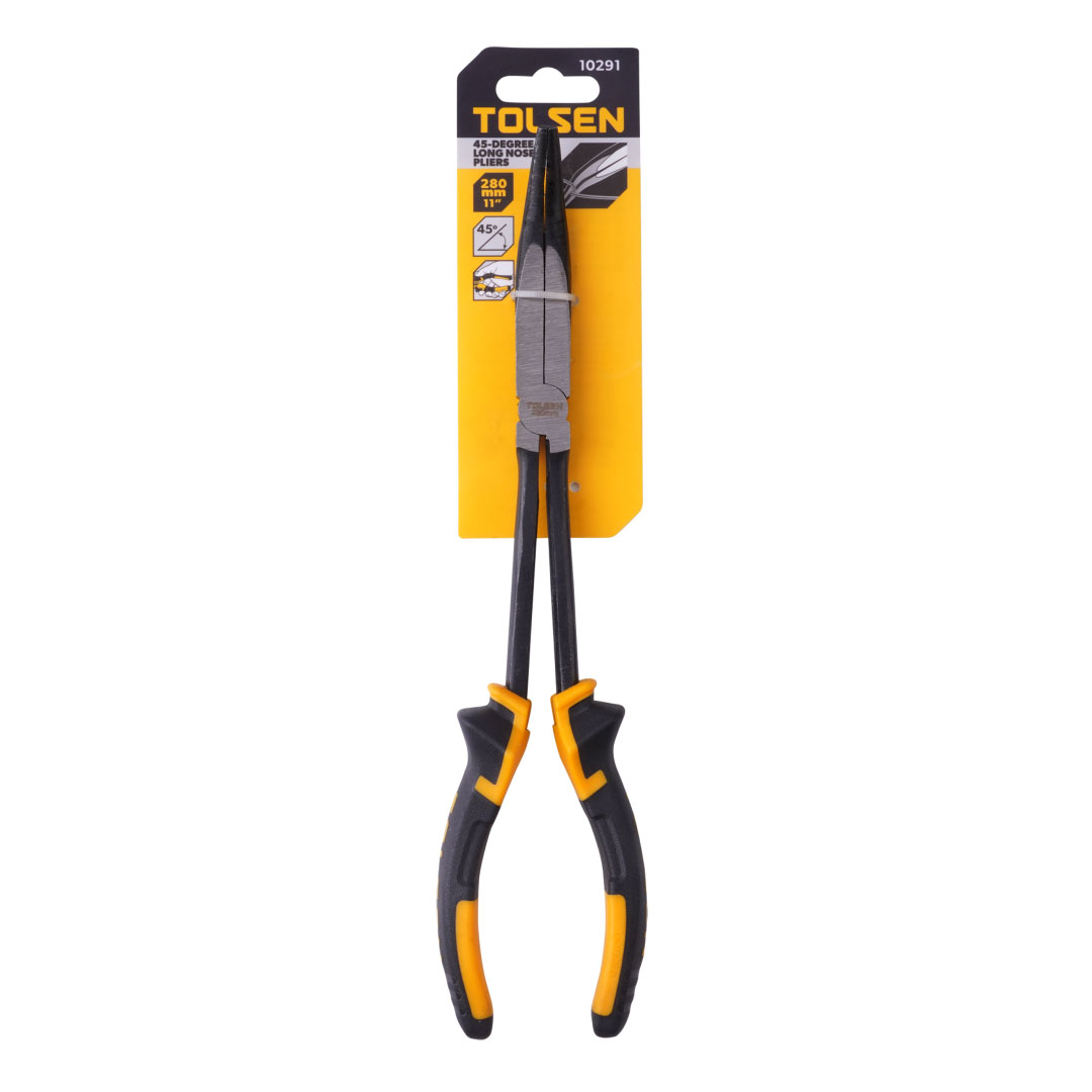 Plier Long Nose 45 Degree 280mm TOLSEN