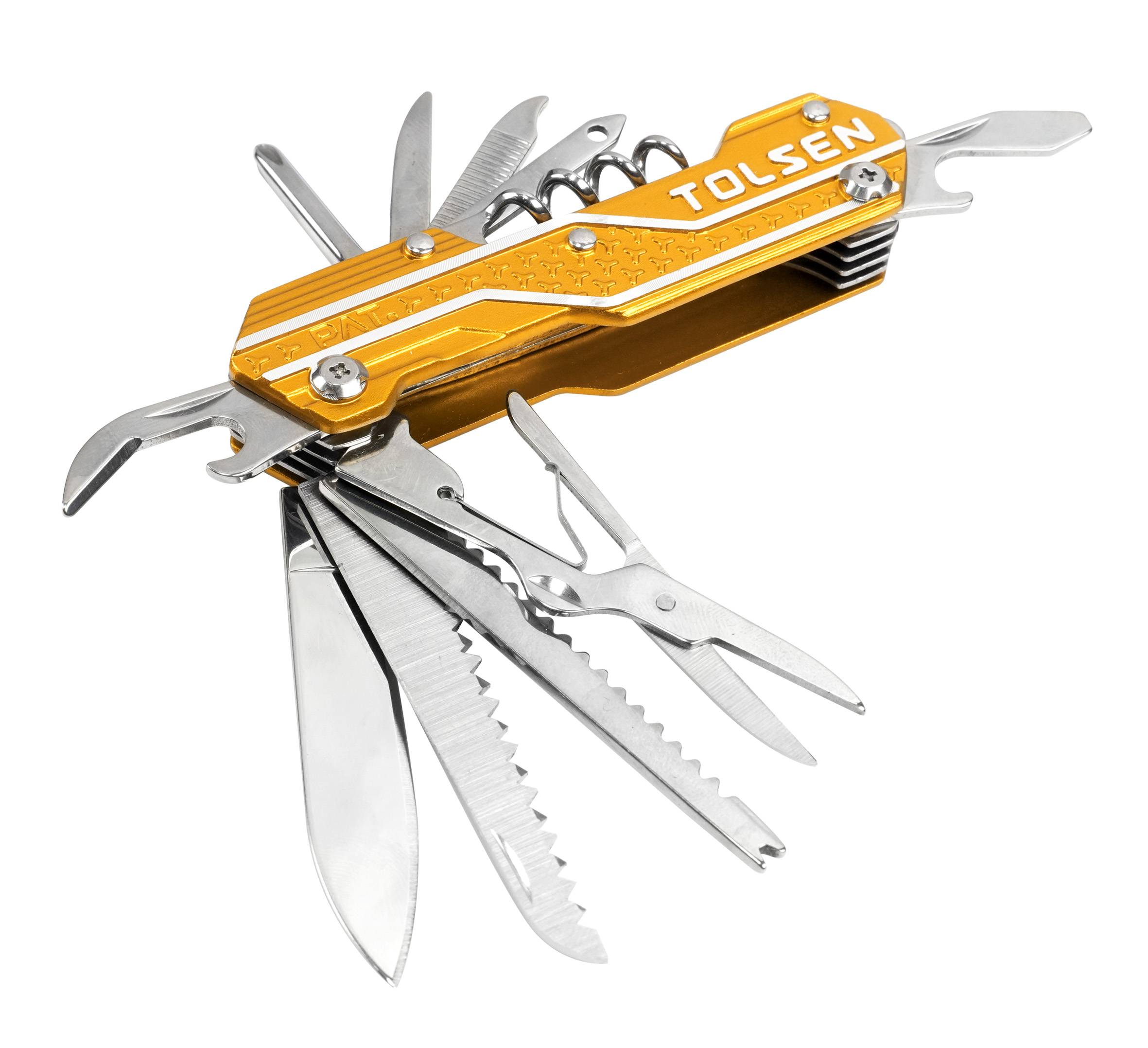 Tolsen 15-in-1 Multi-Function Pocket Folding Knife - Durable and Versatile Tool