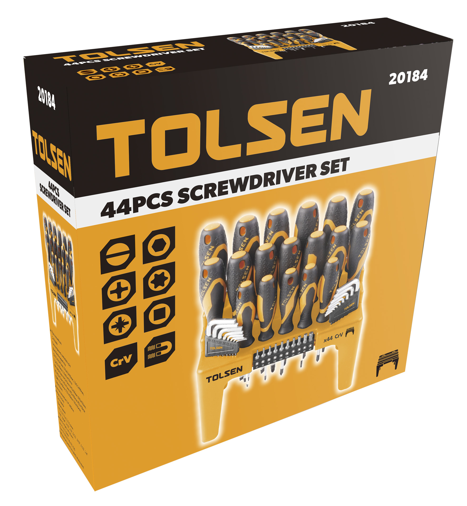 44PCS Screwdriver Set TOL20184 - Complete Toolkit with Display Stand
