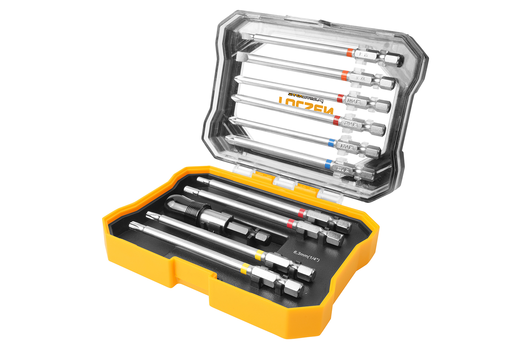 11PCS Bit Set TOL20375 - Durable Screwdriver Bits with Quick-Release Holder