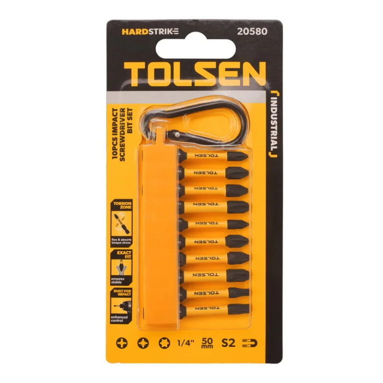 Industrial 10-Piece Impact Screwdriver Bit Set 50mm – TOL20580 - Image 2