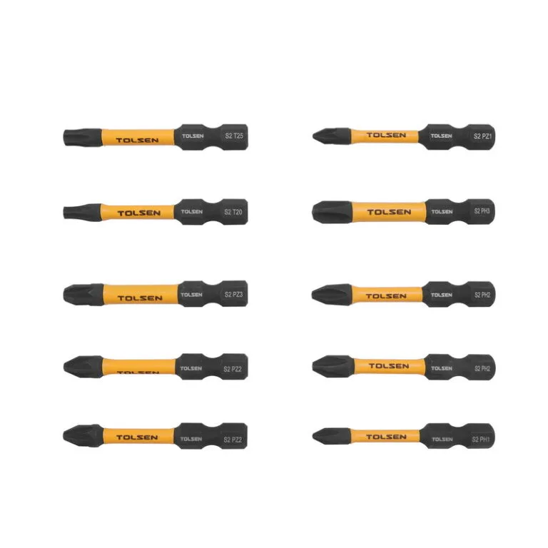 Industrial 10-Piece Impact Screwdriver Bit Set 50mm – TOL20580 - Image 3
